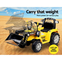 Rigo Kids Ride On Bulldozer Digger Electric Car Yellow End of Year Clearance Sale Kings Warehouse 