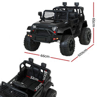 Rigo Kids Ride On Car Electric 12V Car Toys Jeep Battery Remote Control Black Early Christmas Sale Kings Warehouse 