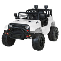 Rigo Kids Ride On Car Electric 12V Car Toys Jeep Battery Remote Control White Toy Overstock Sale Kings Warehouse 