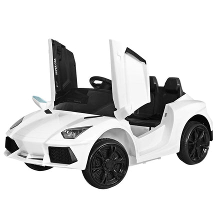 Rigo Kids Ride On Car Outdoor Electric Toys Battery Remote Control MP3 12V White Kings Warehouse 
