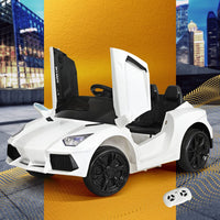 Rigo Kids Ride On Car Outdoor Electric Toys Battery Remote Control MP3 12V White Kings Warehouse 