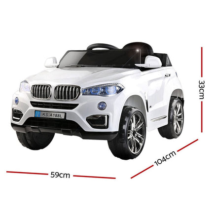 Rigo Kids Ride On Car - White Big Baby Bazaar Kings Warehouse 