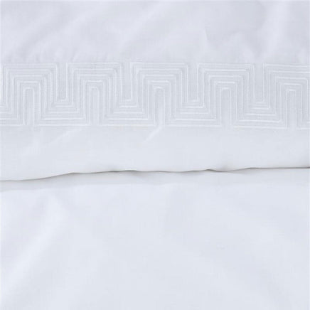 Riviera Maison Elowen White Cotton Quilt Cover Set King Home & Garden Kings Warehouse 