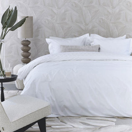 Riviera Maison Elowen White Cotton Quilt Cover Set King Home & Garden Kings Warehouse 
