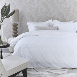 Riviera Maison Elowen White Cotton Quilt Cover Set Queen Home & Garden Kings Warehouse 