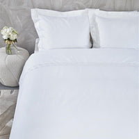 Riviera Maison Elowen White Cotton Quilt Cover Set Queen Home & Garden Kings Warehouse 