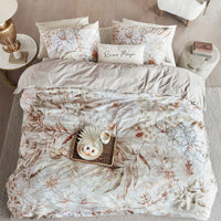 Riviera Maison Everlasting Natural Cotton Quilt Cover Set Queen Home & Garden Kings Warehouse 