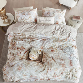 Riviera Maison Everlasting Natural Cotton Quilt Cover Set Queen Home & Garden Kings Warehouse 