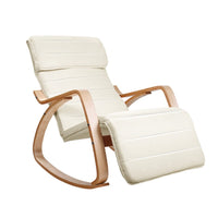 Rocking Armchair Footrest Nursing Beige Afton Furniture Kings Warehouse 
