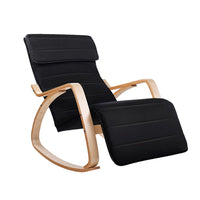Rocking Armchair Footrest Nursing Black Afton Furniture Kings Warehouse 