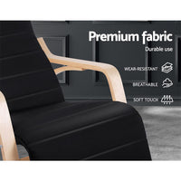 Rocking Armchair Footrest Nursing Black Afton Furniture Kings Warehouse 