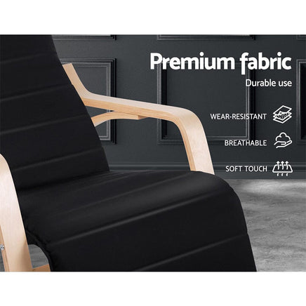 Rocking Armchair Footrest Nursing Black Afton Furniture Kings Warehouse 