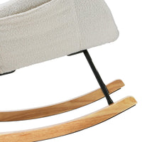 Rocking Chair Armchair Pillow Boucle White Furniture Kings Warehouse 