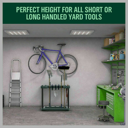 Rolling Garden Tools Storage Rack Long Short Handles Organizer Holders Fits 40 Home & Garden Kings Warehouse 