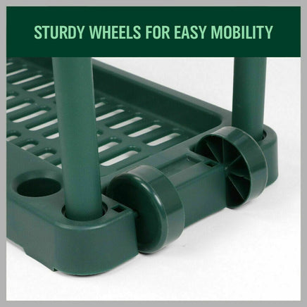 Rolling Garden Tools Storage Rack Long Short Handles Organizer Holders Fits 40 Home & Garden Kings Warehouse 