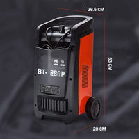 ROSSI 280 Amp Car Battery Charger, 12v/24v Jump Starter, for ATV Boat Truck Tractor, 15A Plug Electronics Kings Warehouse 