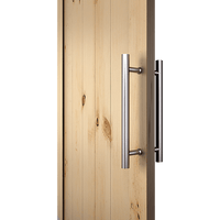 Round 300mm Stainless Steel Push Pull Door Handle for Wood Glass Home & Garden Kings Warehouse 