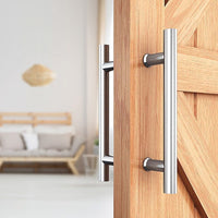 Round 300mm Stainless Steel Push Pull Door Handle for Wood Glass Home & Garden Kings Warehouse 