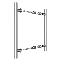 Round 300mm Stainless Steel Push Pull Door Handle for Wood Glass Home & Garden Kings Warehouse 