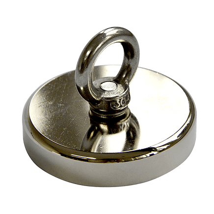 Round Neodymium Fishing Magnet with Countersunk Hole and Eyebolt, 500 LBS pull Gift & Novelty Kings Warehouse 