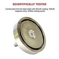 Round Neodymium Fishing Magnet with Countersunk Hole and Eyebolt, 500 LBS pull Gift & Novelty Kings Warehouse 
