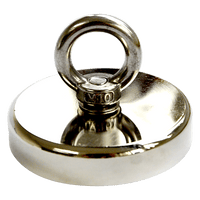 Round Neodymium Fishing Magnet with Countersunk Hole and Eyebolt, 500 LBS pull Gift & Novelty Kings Warehouse 