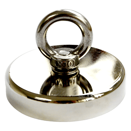 Round Neodymium Fishing Magnet with Countersunk Hole and Eyebolt, 500 LBS pull Gift & Novelty Kings Warehouse 