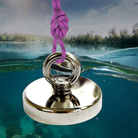 Round Neodymium Fishing Magnet with Countersunk Hole and Eyebolt, 500 LBS pull Gift & Novelty Kings Warehouse 