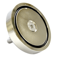 Round Neodymium Fishing Magnet with Countersunk Hole and Eyebolt, 500 LBS pull Kings Warehouse 