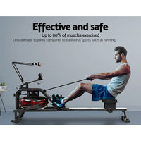 Rowing Exercise Machine Rower Water Resistance Fitness Gym Home Cardio Kings Warehouse 