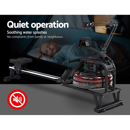 Rowing Exercise Machine Rower Water Resistance Fitness Gym Home Cardio Kings Warehouse 