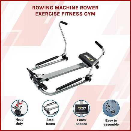 Rowing Machine Rower Exercise Fitness Gym Sports & Fitness Kings Warehouse 