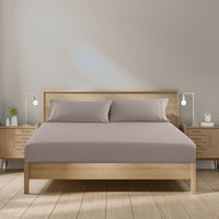 Royal Comfort 1500 Thread Count Cotton Rich Sheet Set 3 Piece Ultra Soft Bedding - Double - Stone Home & Garden Kings Warehouse 