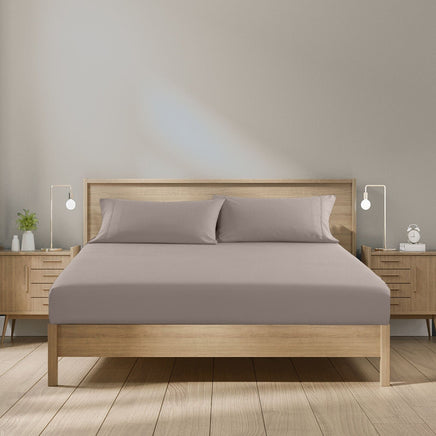 Royal Comfort 1500 Thread Count Cotton Rich Sheet Set 3 Piece Ultra Soft Bedding - Double - Stone Home & Garden Kings Warehouse 
