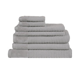 Royal Excellency 7 Piece Cotton Bath Towel Set - Silver Home & Garden Kings Warehouse