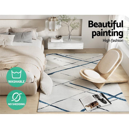 Rug 160x230cm Area Rug Washable Mat Large Carpet Soft Short Pile Jaca Home & Garden Kings Warehouse 