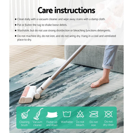 Rug 160x230cm Area Rug Washable Mat Large Carpet Soft Short Pile Poca Home & Garden Kings Warehouse 