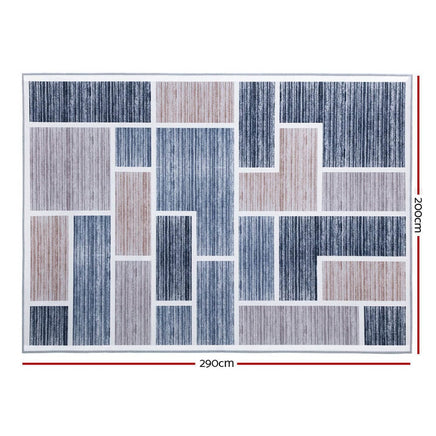 Rug 200x290cm Area Rug Large Carpet Soft Short Pile Modern Oblo Home & Garden Kings Warehouse 