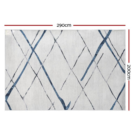Rug 200x290cm Area Rug Washable Mat Large Carpet Soft Short Pile Jaca Home & Garden Kings Warehouse 