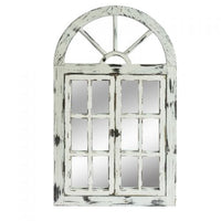 Rustic White Scarlett Window Mirror Home & Garden Kings Warehouse 