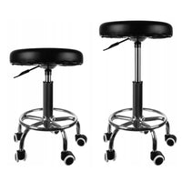 Salon Stool - Adjustable Swivel Chair with Footrest Pedicure Beauty Hairdressing Home & Garden Kings Warehouse 