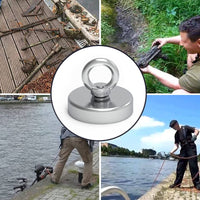 Salvage 115KG Recovery Magnet Hook Countersunk Hole Eyebolt Treasure Hunting Fishing Kings Warehouse 