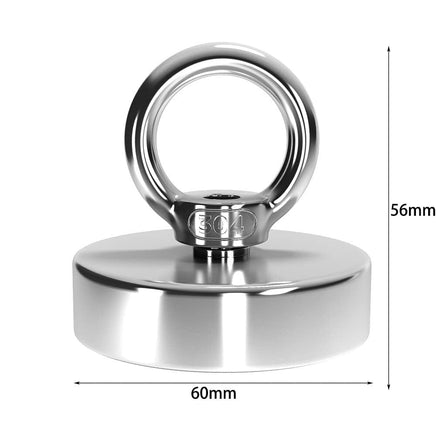 Salvage 115KG Recovery Magnet Hook Countersunk Hole Eyebolt Treasure Hunting Fishing Kings Warehouse 
