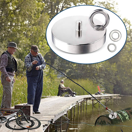 Salvage 340KG Recovery Magnet Hook Countersunk Hole Eyebolt Treasure Hunting Fishing Kings Warehouse 