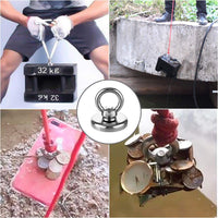 Salvage 60KG Recovery Magnet Hook Countersunk Hole Eyebolt Treasure Hunting Fishing Kings Warehouse 