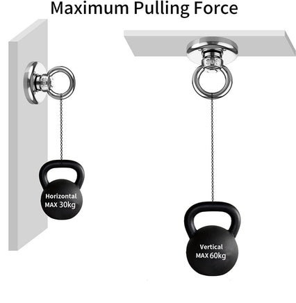 Salvage 60KG Recovery Magnet Hook Countersunk Hole Eyebolt Treasure Hunting Fishing Kings Warehouse 
