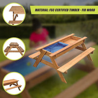 Sand & Water Wooden Picnic Table Baby & Kids Kings Warehouse 