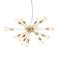 Sarantino 15-Light Sputnik Chandelier in Brass Finish Kings Warehouse 