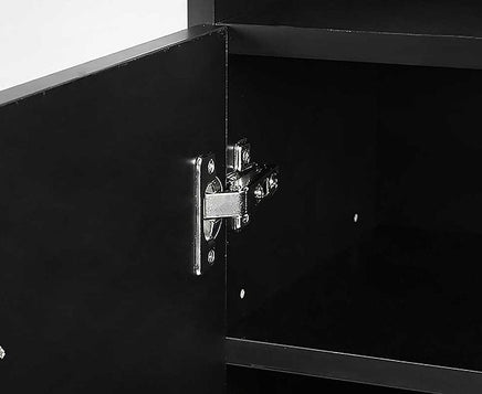 Sarantino 21 Pairs Shoe Cabinet Rack Storage Organiser 80 x 30 x 90cm in Black Furniture Kings Warehouse 