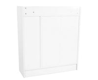 Sarantino 21 Pairs Shoe Cabinet Storage Organiser Shelf 2 Doors 80 x 30 x 90cm in White Furniture Kings Warehouse 